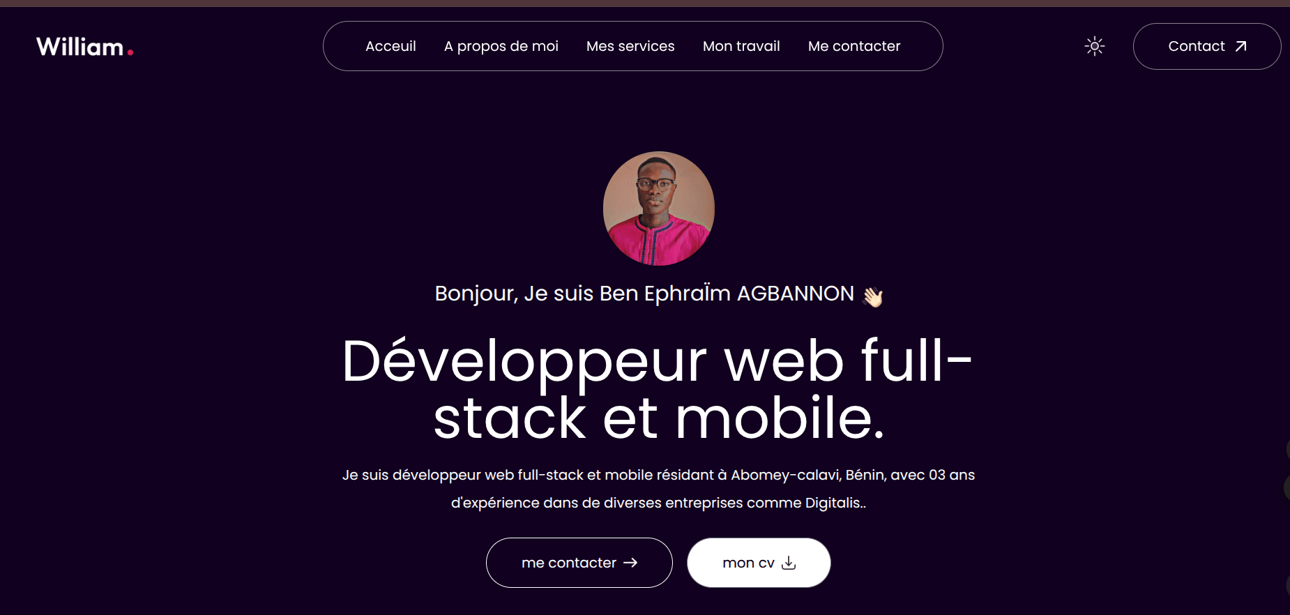 Site web de blogging